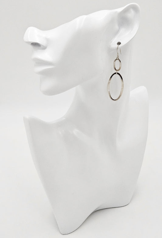 Retired Ippolita Italy Sterling Silver Modernist Bangle Bracelet & Earrings Set - image 2 of 8