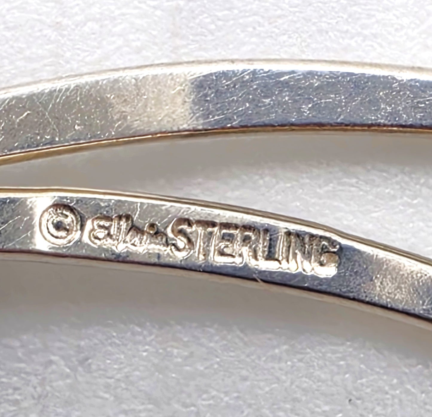 Designer Ed Levin Sterling Sølv Armbånd med 2 Lag og Led, 1980'erne