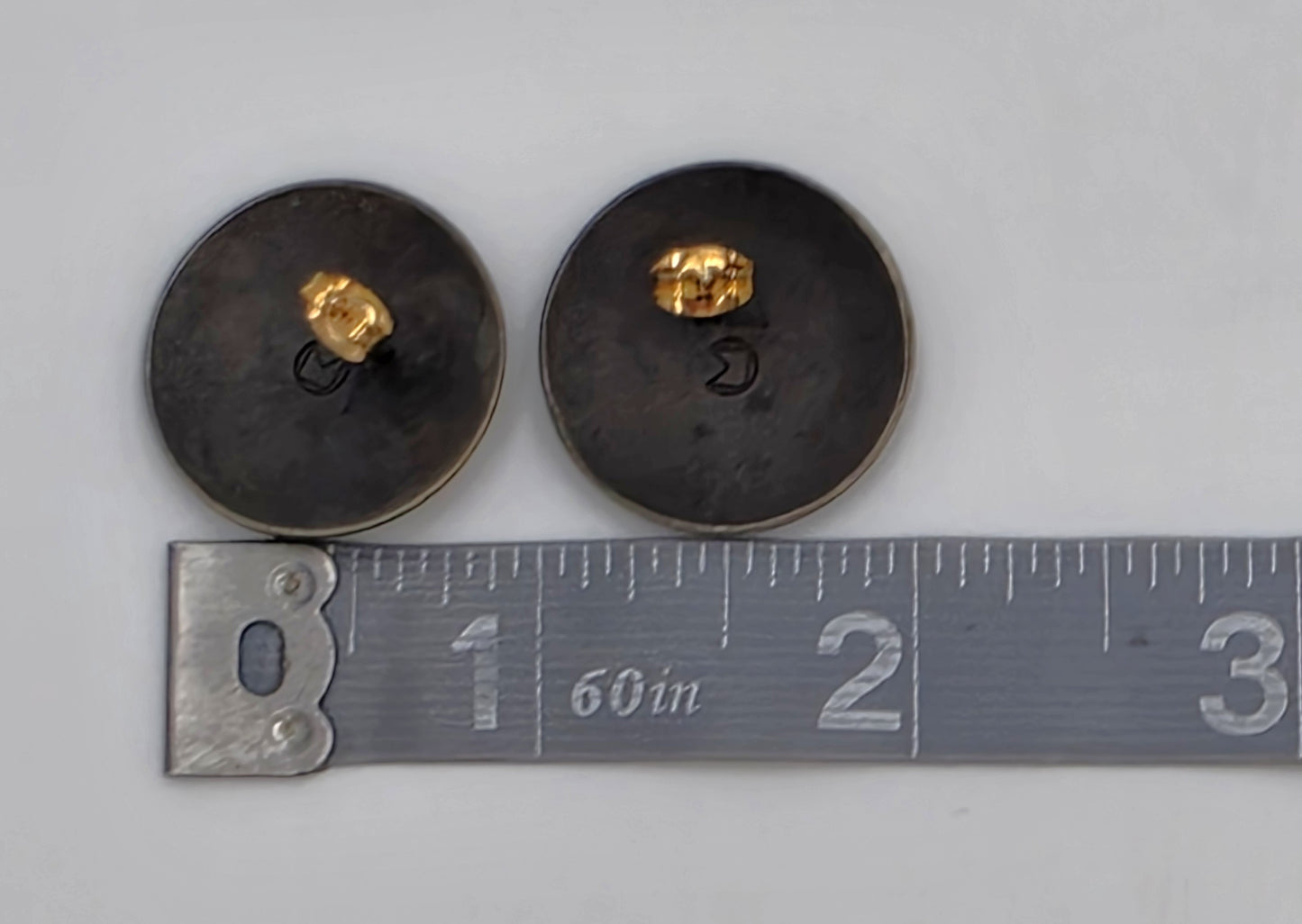 Cathleen Bunt Sterling 14K 24K Gold Memphis Style Modernist Earrings C 1980s