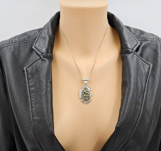 Adam Neeley Jewelry Adam Neeley Sterling Silver Abstract Modernist Pendant Necklace Circa 2000s