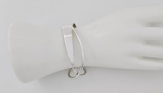 Artisan Sterling Bracelet Jewelry Artisan Signed Sterling Silver Modernist Cuff Bracelet