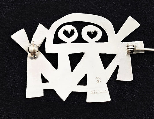 Charles Mik Stousland Jewelry Charles Mik Stousland Sterling Abstract Modernist Brooch 1980s