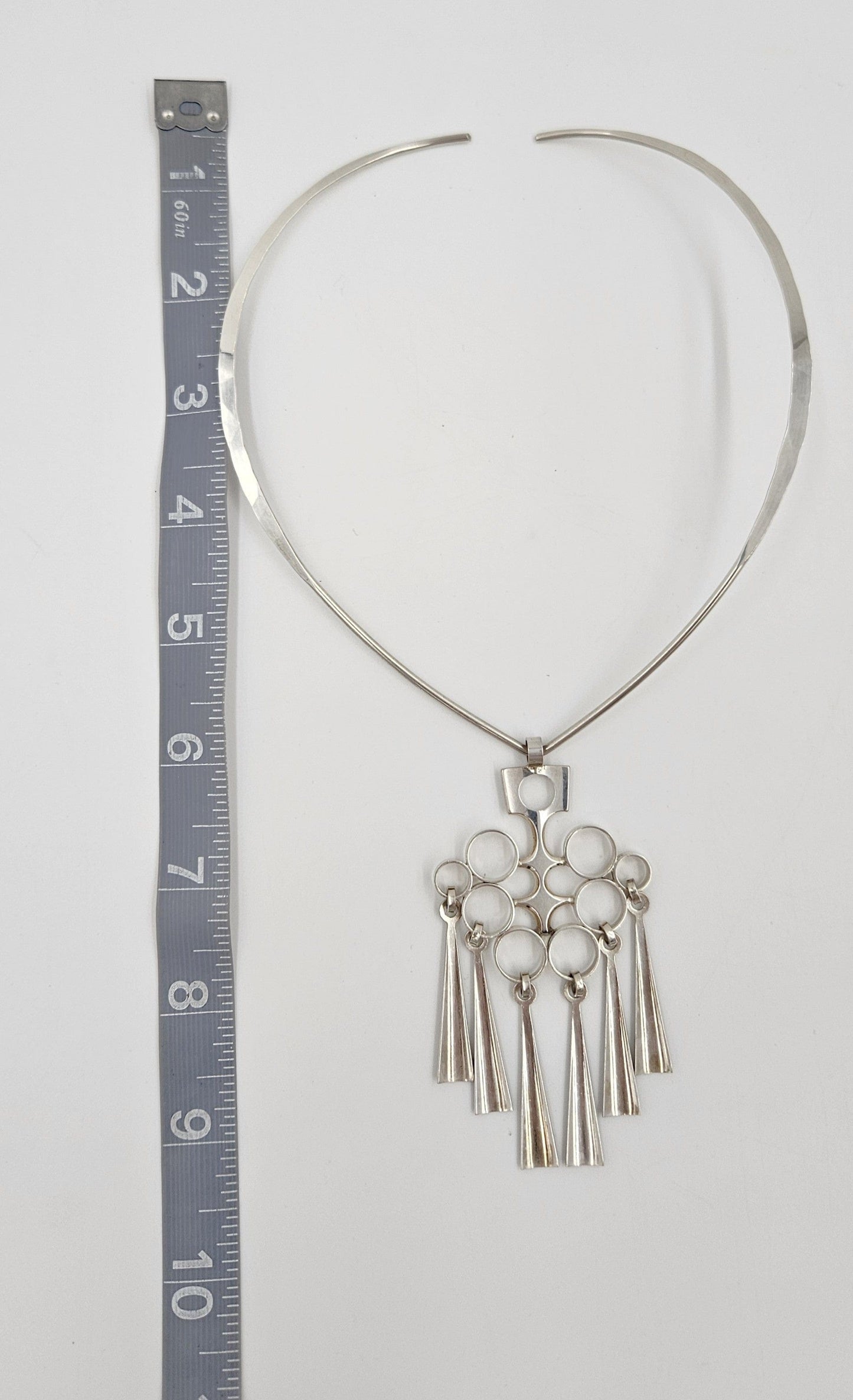 David Andersen Jewelry Rare David Andersen Norway Sterling Modernist XL Articulating Necklace 1960s