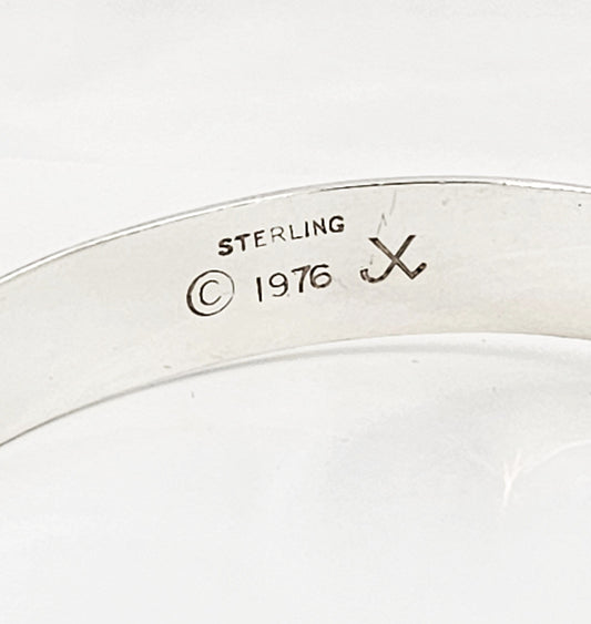 John Lewis Jewelry Vintage Boston Mass USA Designer John Lewis Sterling Modernist Cuff Bracelet