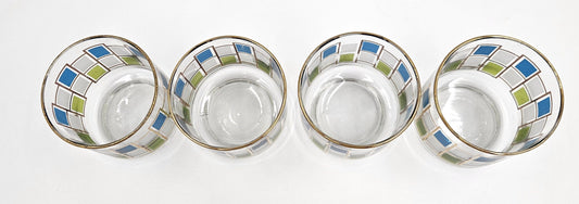 Libbey Barware Fantastic Libbey Glassware Nordic Pattern Hostess Set of 4 Glasses 1940/50's