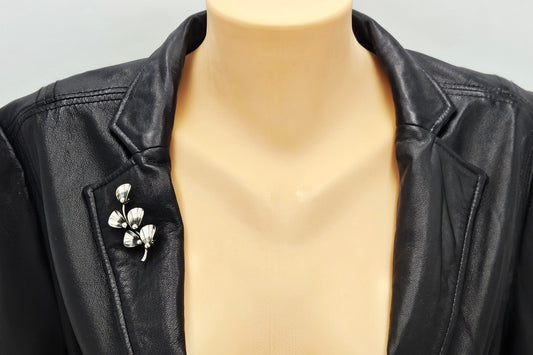 Niels Erik From Jewelry **Danish Niels Erik From Sterling Modernist Flowers Demi Parure Set C. 1940/50s