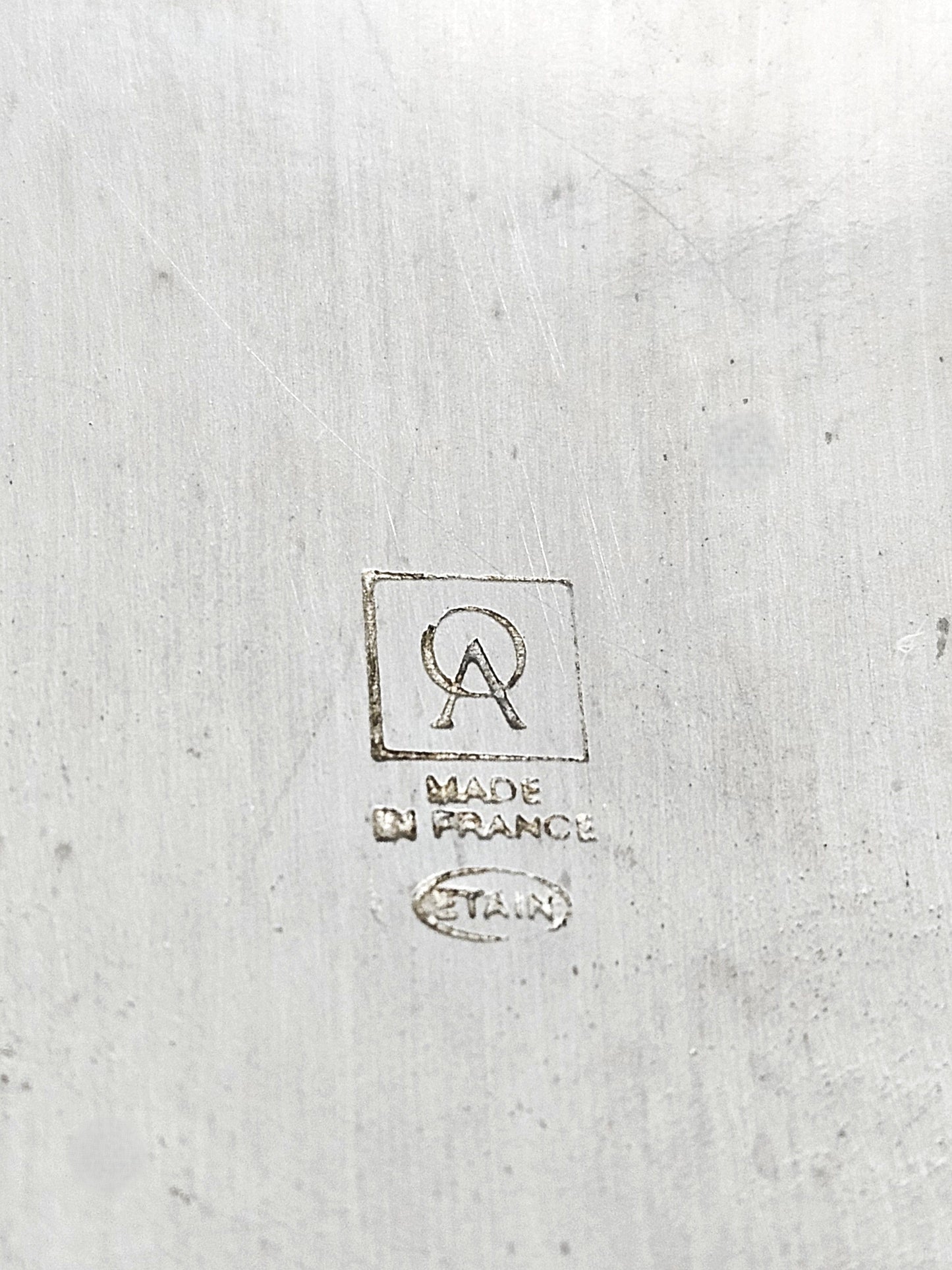 Taittinger France Barware Rare Taittinger DBL Magnum Pewter Champagne Cooler by Orfevrerie France 1980s