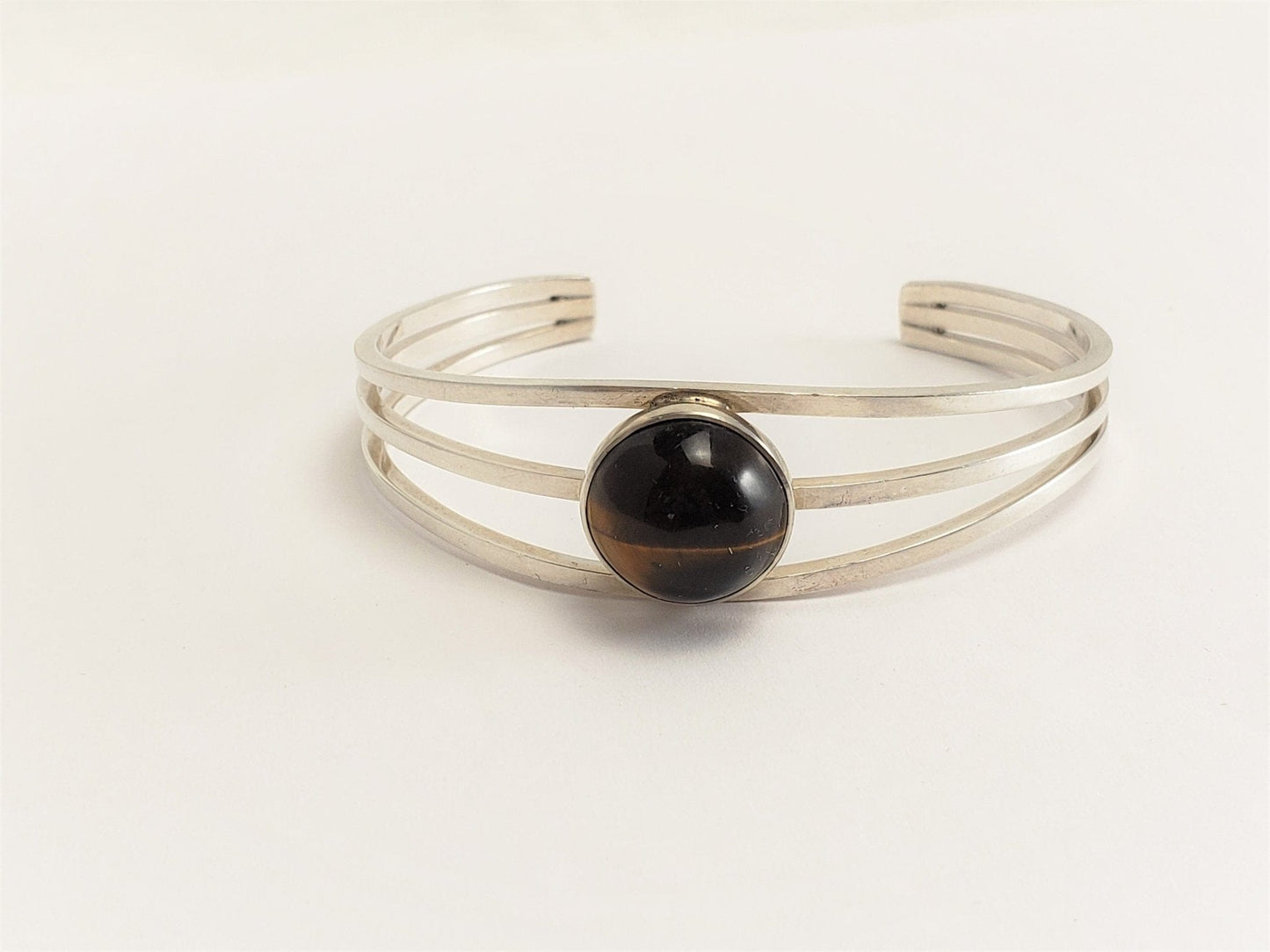 Niels Erik From Jewelry Vintage Niels Erik From Denmark Labradorite Modernist Cuff Bracelet 1960s