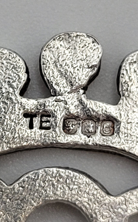 Sterling Silver Jewelry Edinburgh Scotland Designer Sterling Brooch Kilt Pin Hallmarked Dated 1988