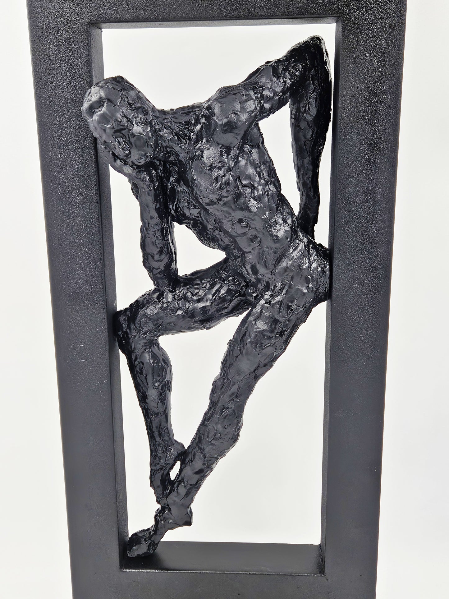 Austin Prod Post Mod Impressionist Gerard Koch Man in Frame Sculpture 2000s, black - image 3 of 10