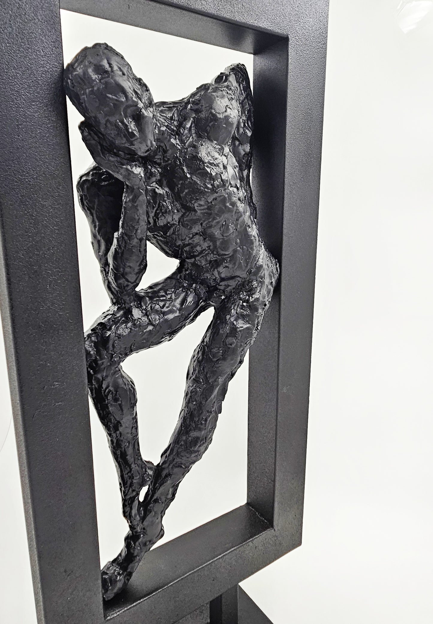 Austin Prod Post Mod Impressionist Gerard Koch Man in Frame Sculpture 2000s, black - image 10 of 10