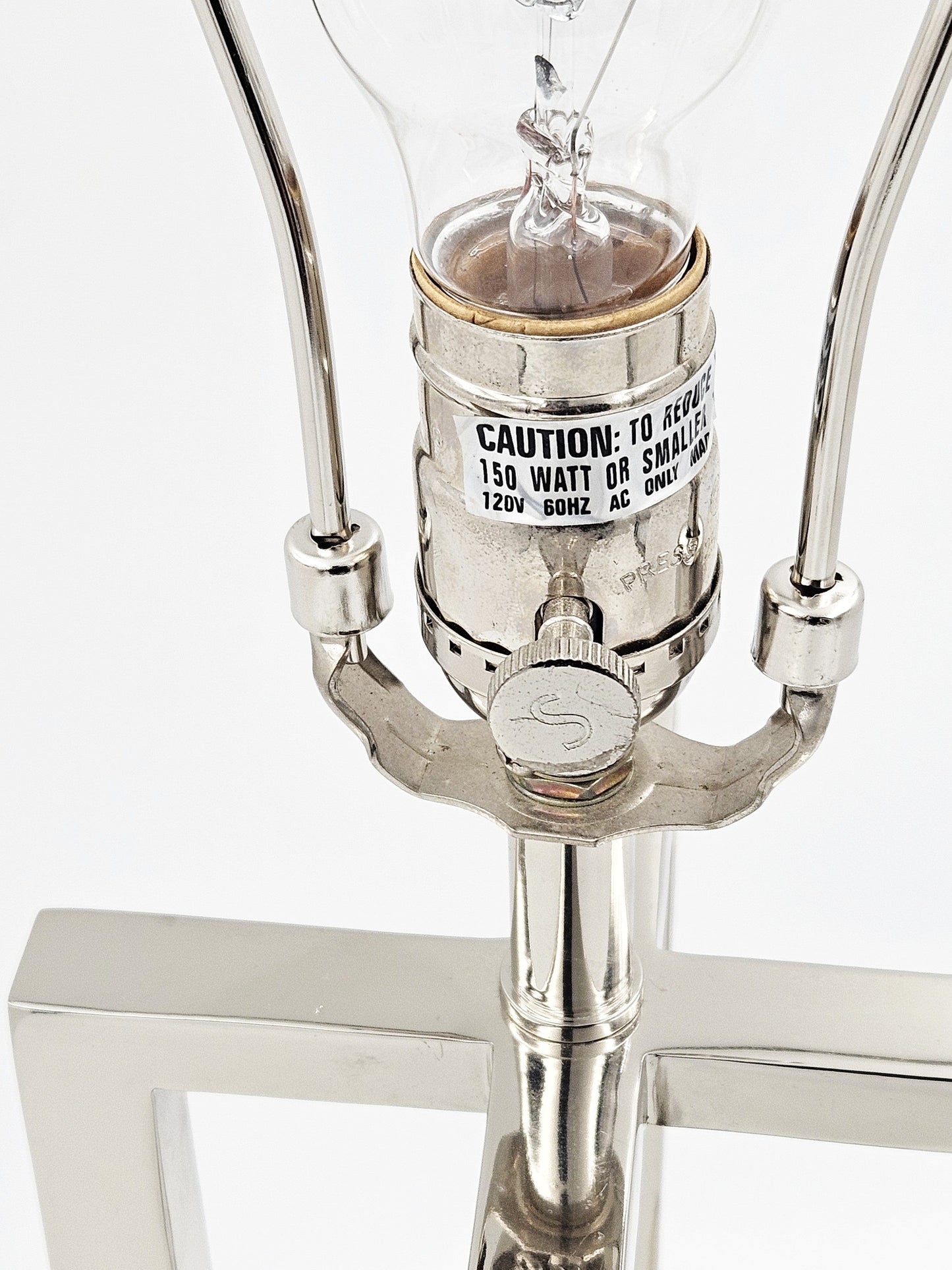 Designer Stiffel Sleek 4 Sided Tall Modernist Chrome Table Lamp Circa 1980's - image 6 of 10
