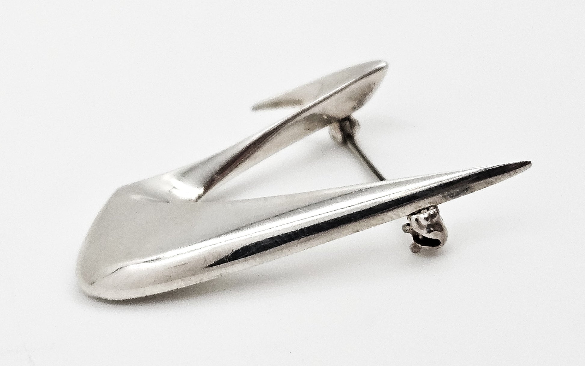 Designer Ronald Hayes Pearson Modernist Sterling Silver Bird Brooch 1960s - image 6 of 10