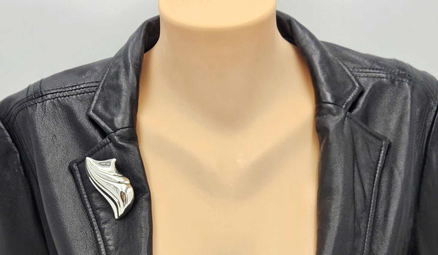 Fabulous Designer Kabana Sterling Silver Large Modernist Brooch 1980/90s - image 2 of 10