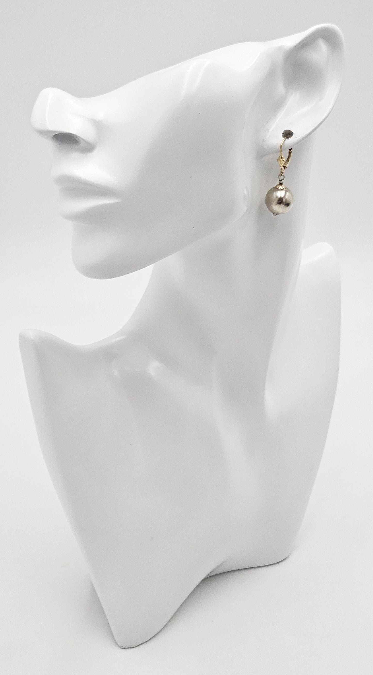 Designer Phil Reeder Sterling & 14k Modernist Drop Dangle Earrings 1980-90s, multicolor, gold, silver - image 2 of 9