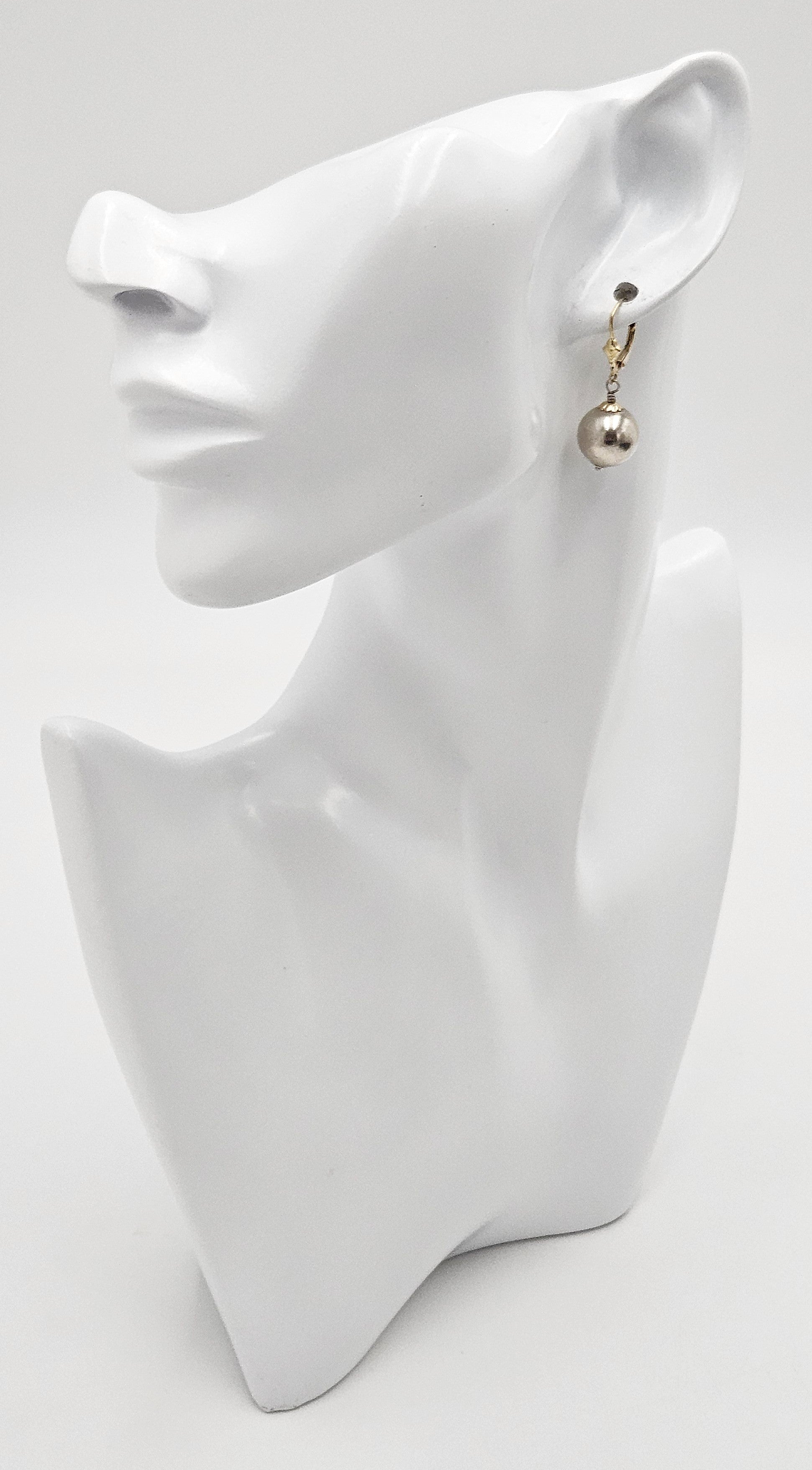 Designer Phil Reeder Sterling & 14k Modernist Drop Dangle Earrings 1980-90s, multicolor, gold, silver - image 2 of 9