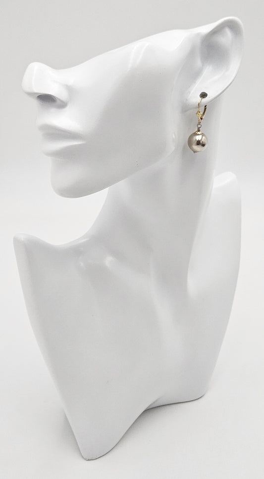 Designer Phil Reeder Sterling & 14k Modernist Drop Dangle Earrings 1980-90s, multicolor, gold, silver - image 2 of 9