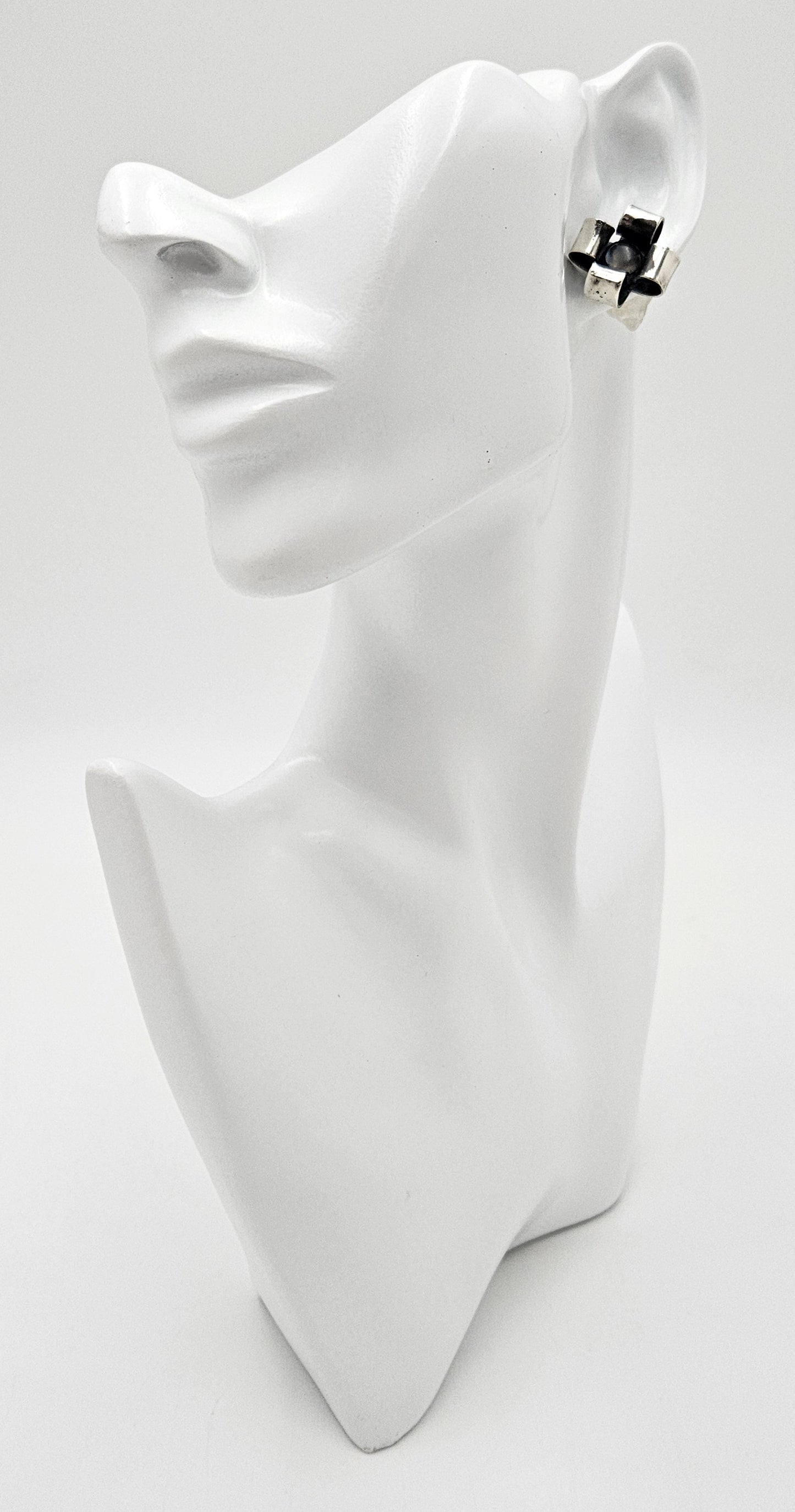 Superb Rare Sam Kramer Sterling Moonstone Brooch Earrings Demi Parure Set, multicolor, silver, sterling silver - image 3 of 10