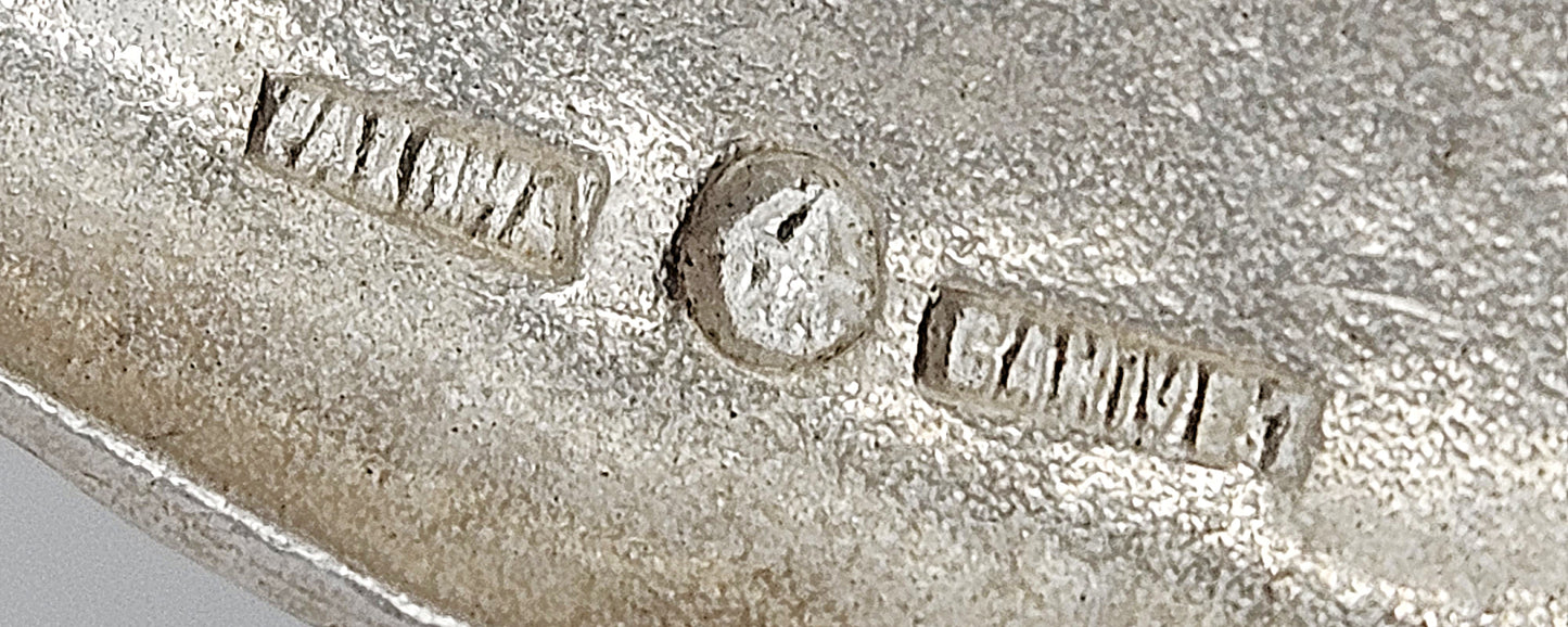 Italian Designer Paloma Canivet Sterling Enamel Modernist Necklace 1970/80s, silver, multicolor, white - image 7 of 8