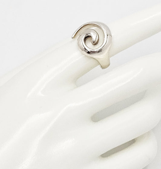 RLM Robert Lee Morris Sterling Silver Modernist Swirl Cocktail Ring Circa 1980s - image 1 of 8