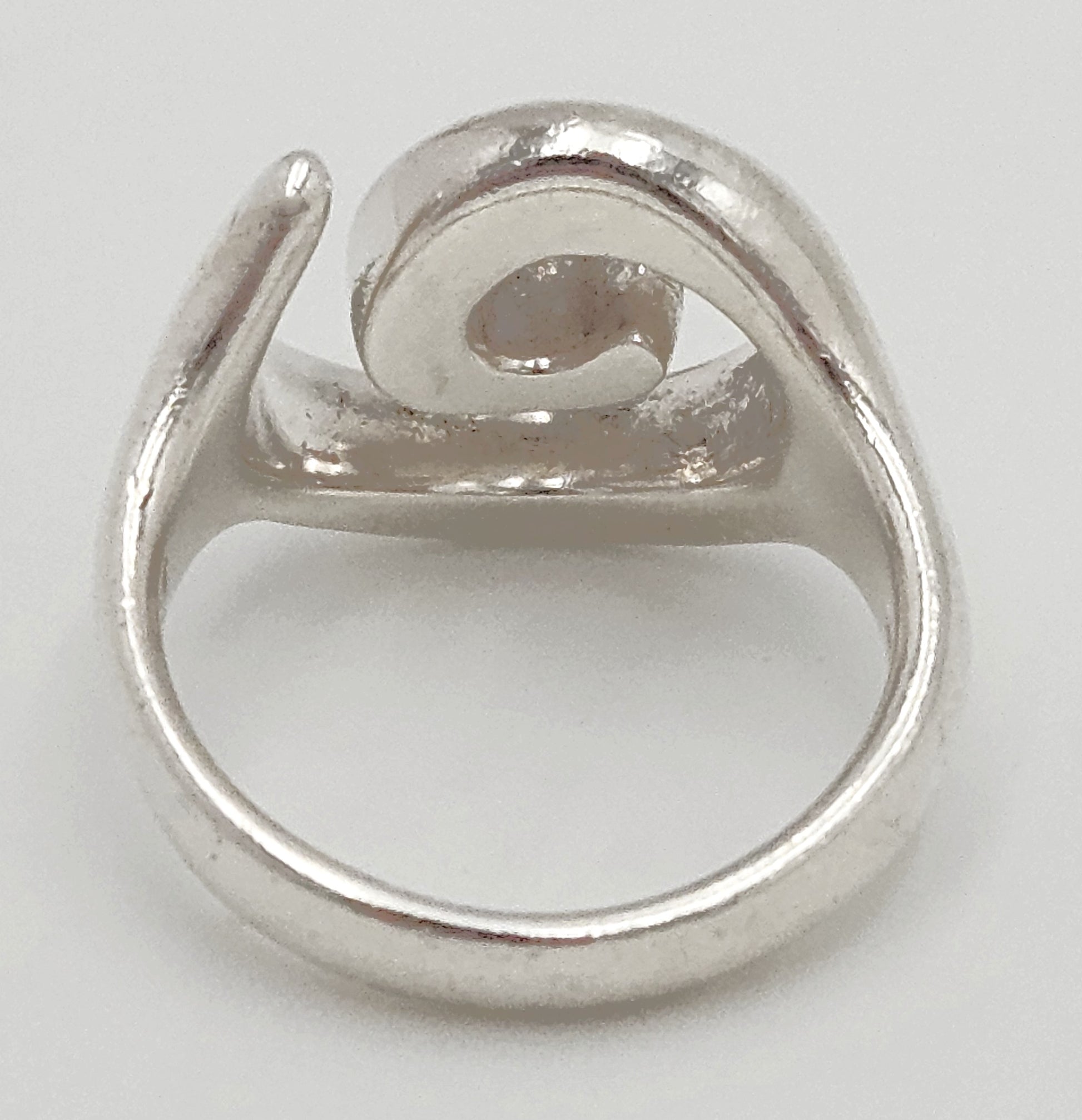 RLM Robert Lee Morris Sterling Silver Modernist Swirl Cocktail Ring Circa 1980s - image 5 of 8