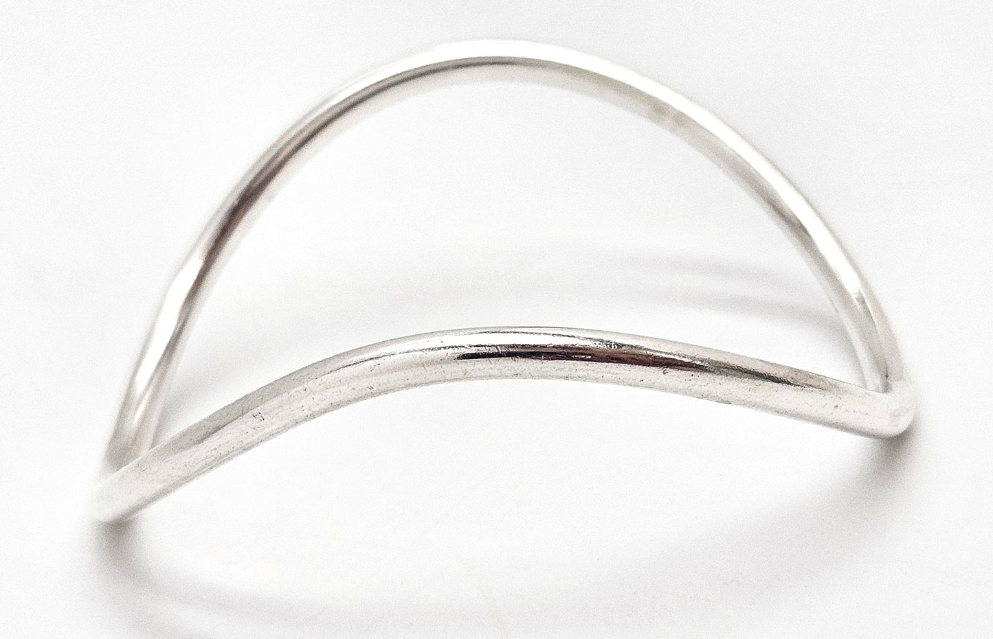 Betty Cooke sterling silver modernist Large Wave Bangle Bracelet Circa 1960s, view 3 of 7