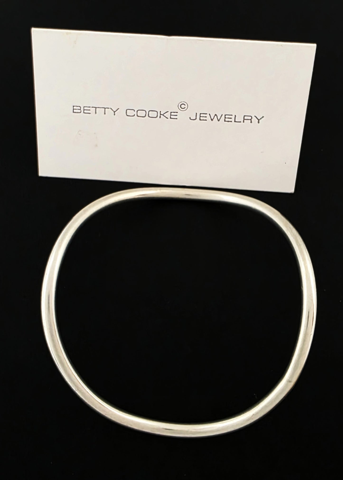 SELTEN Betty Cooke Sterling Modernistischer offener Kreis-Armreif 1960er Jahre