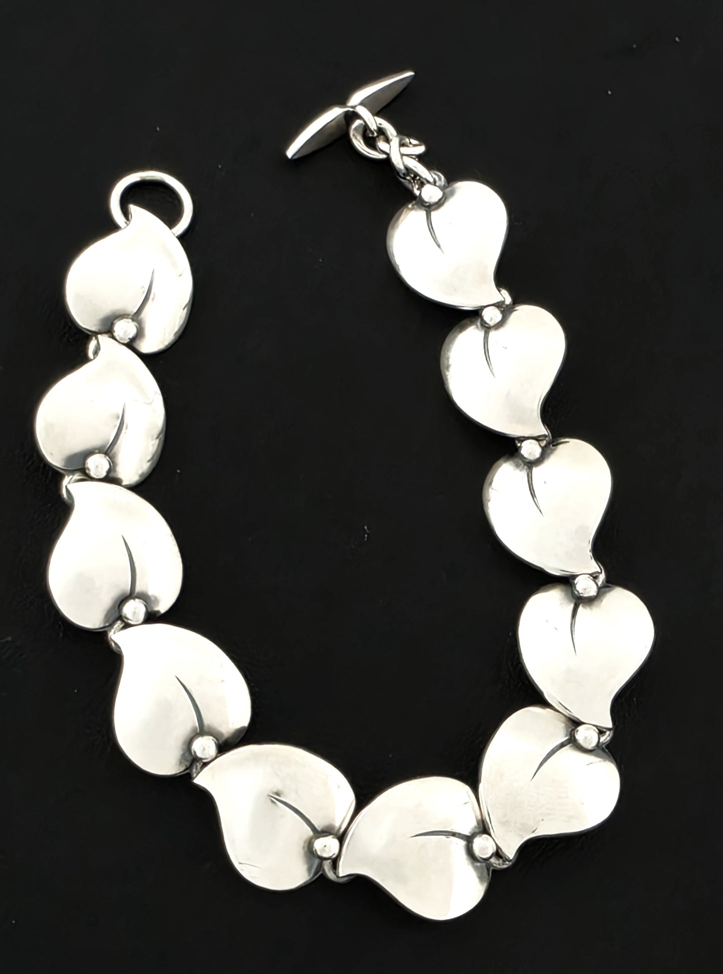 Niels Erik From of Denmark Sterling Modernist Link Bracelet Circa 1940s/1950s
