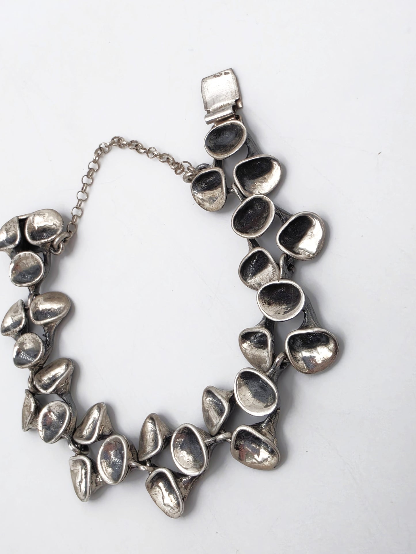 Rare Valon Kulta Hopea Valo-Koru Finland Sterling Reindeer Moss Bracelet 1972