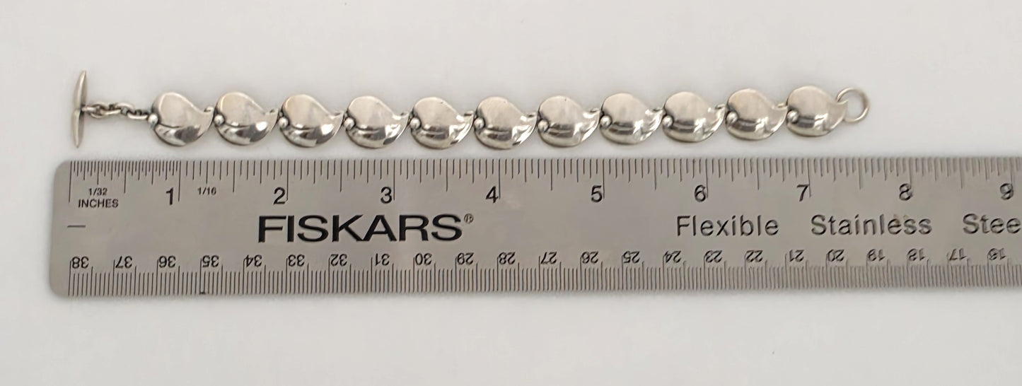 Niels Erik From of Denmark Sterling Modernist Link Bracelet Circa 1940s/1950s