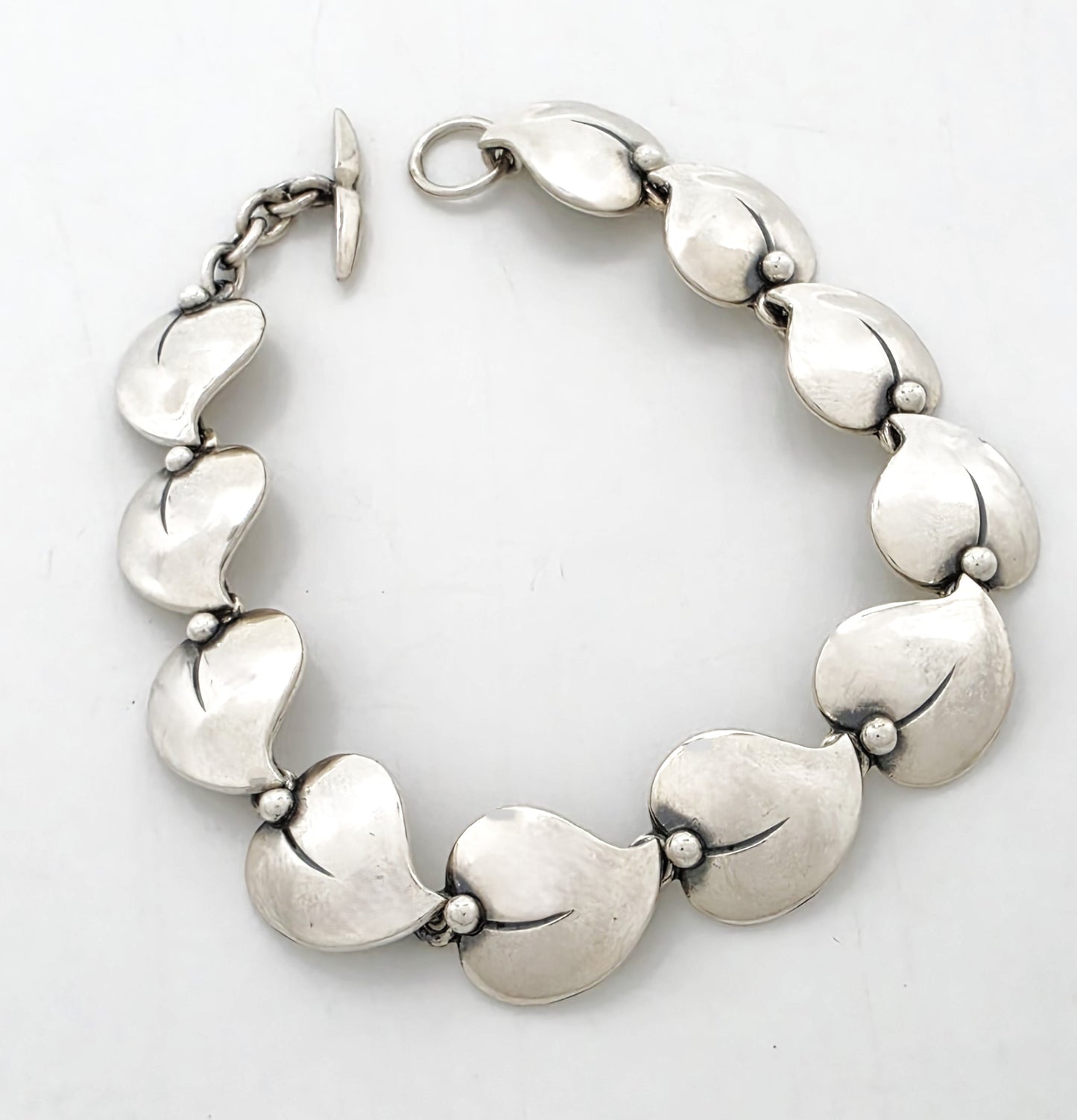 Niels Erik From of Denmark Sterling Modernist Link Bracelet Circa 1940s/1950s