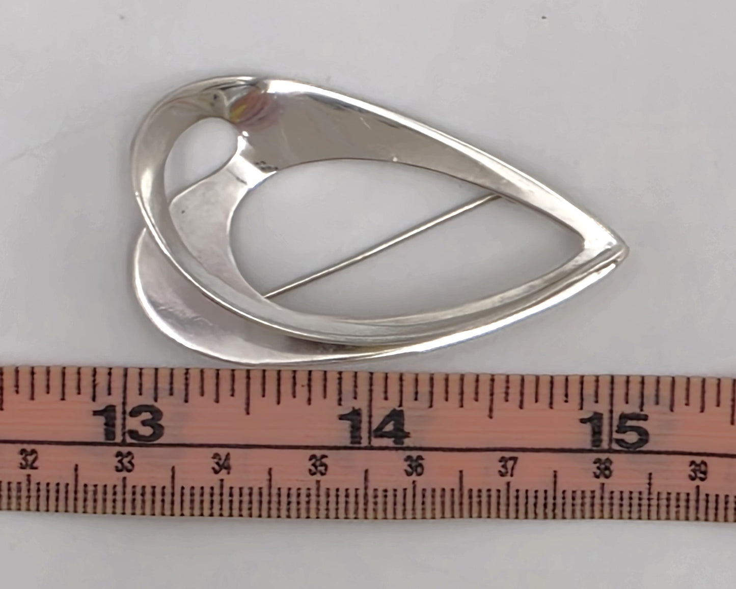 Vintage Sterling Abstract Modernist Sculptural Openwork 3D Statement Brooch