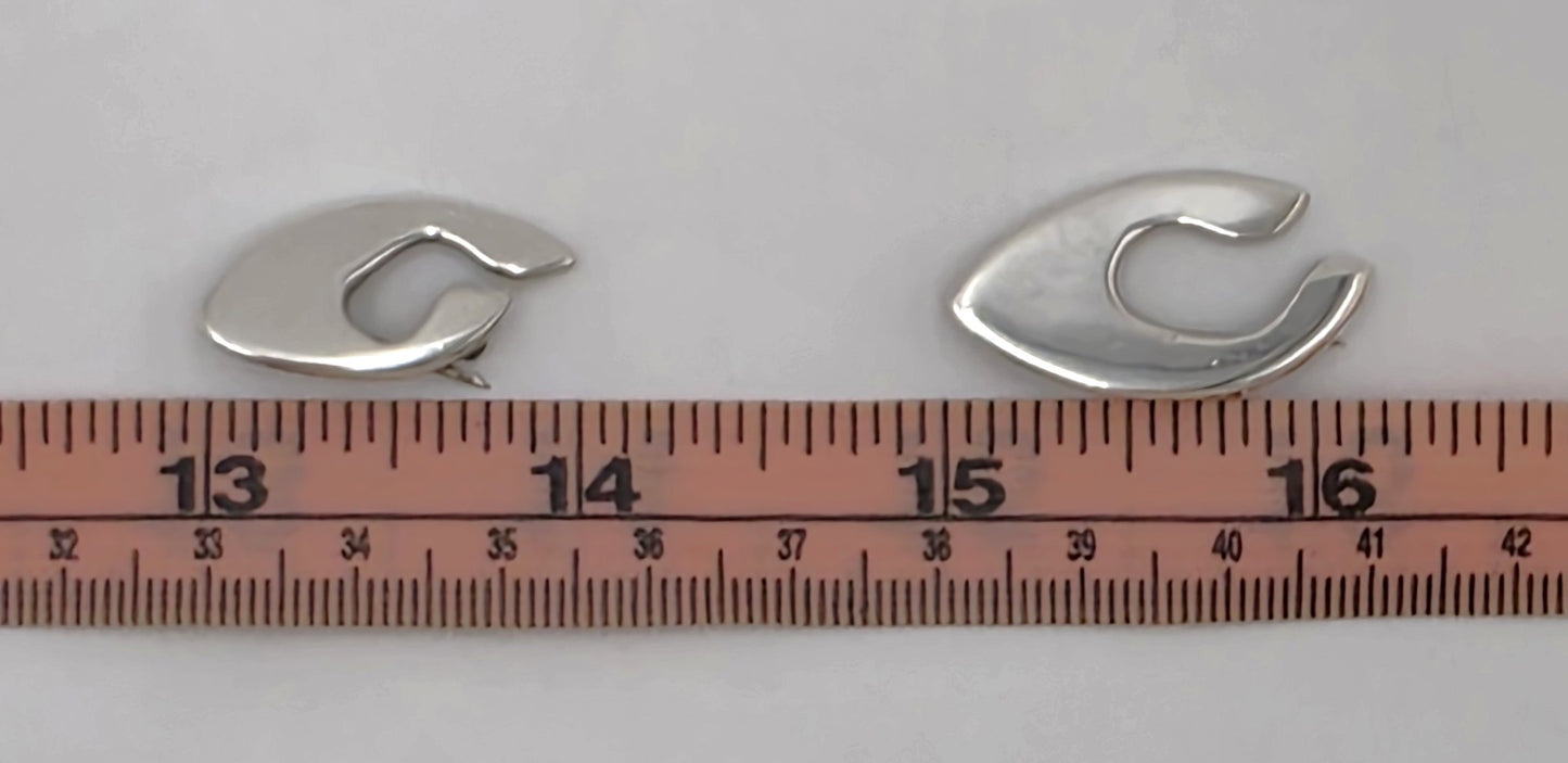 Ikonisk amerikansk designer Phyllis Sklar brutalistisk dryppende klippe sterlingbroche SJÆLDEN 50/60'er