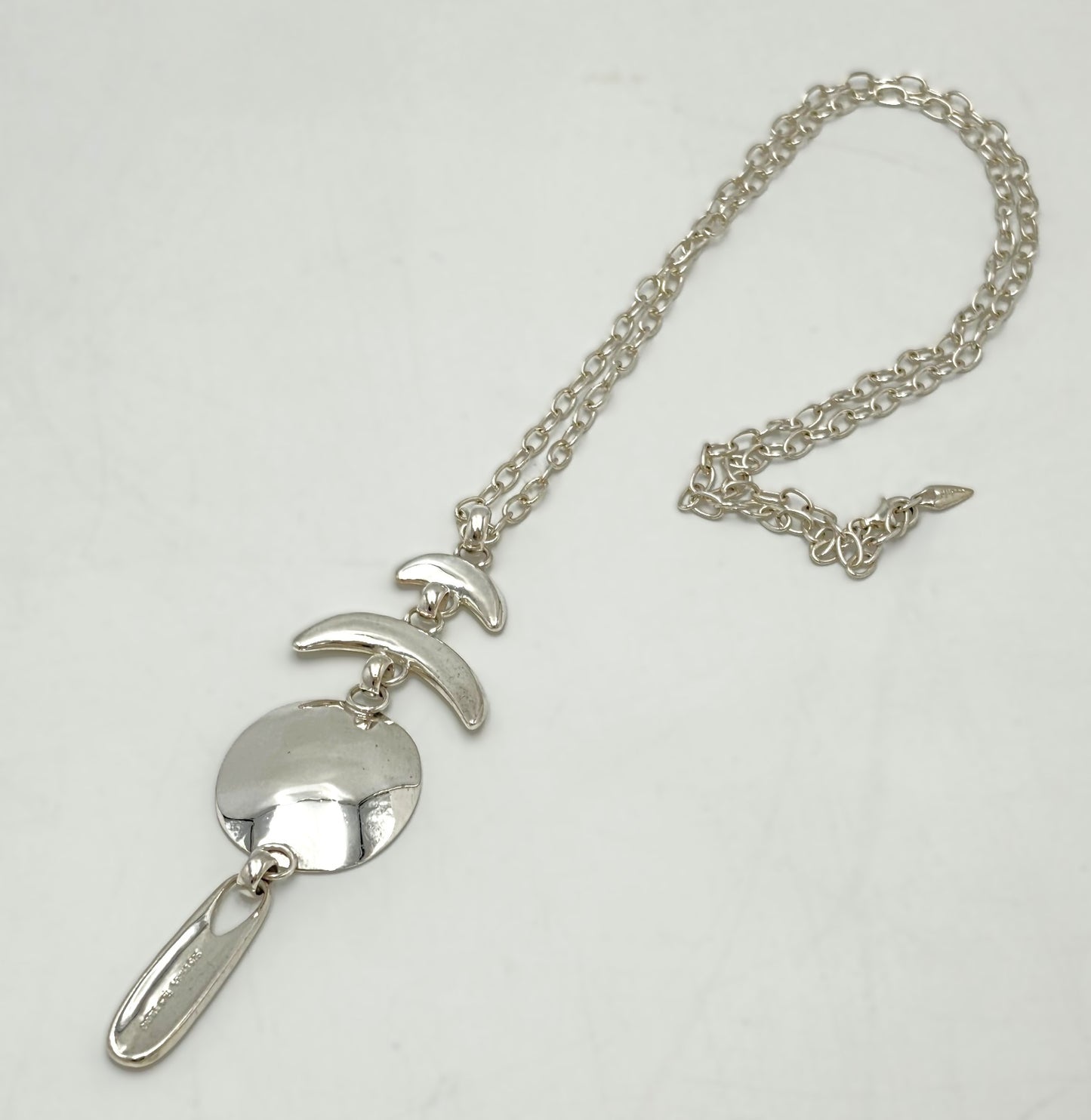 Vintage RLM Robert Lee Morris Sterling Modernist Articulated Pendant Necklace