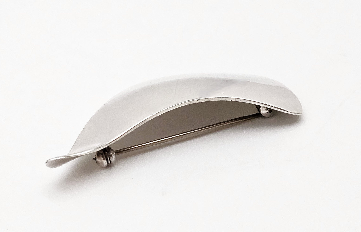 Dansk designer Arne Johansen retro modernistisk sterling sølvbroche 1950'erne