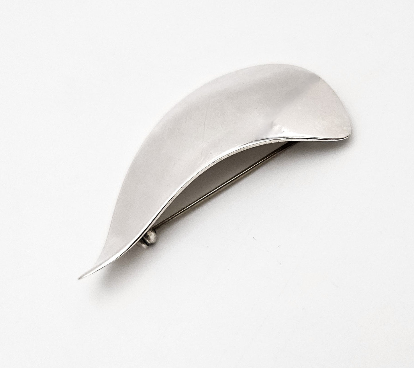 Dansk designer Arne Johansen retro modernistisk sterling sølvbroche 1950'erne