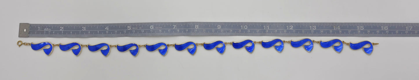 Ivar Holth Norway Sterling Enamel Retro Modernist RARE Necklace 1940's