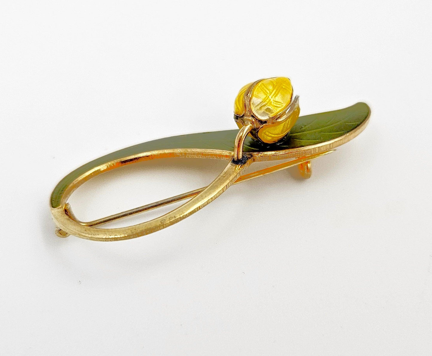 Aksel Holmsen Jewelry Aksel Holmsen Sterling Enamel 3D Flower Brooch/Pin Norway 1950's