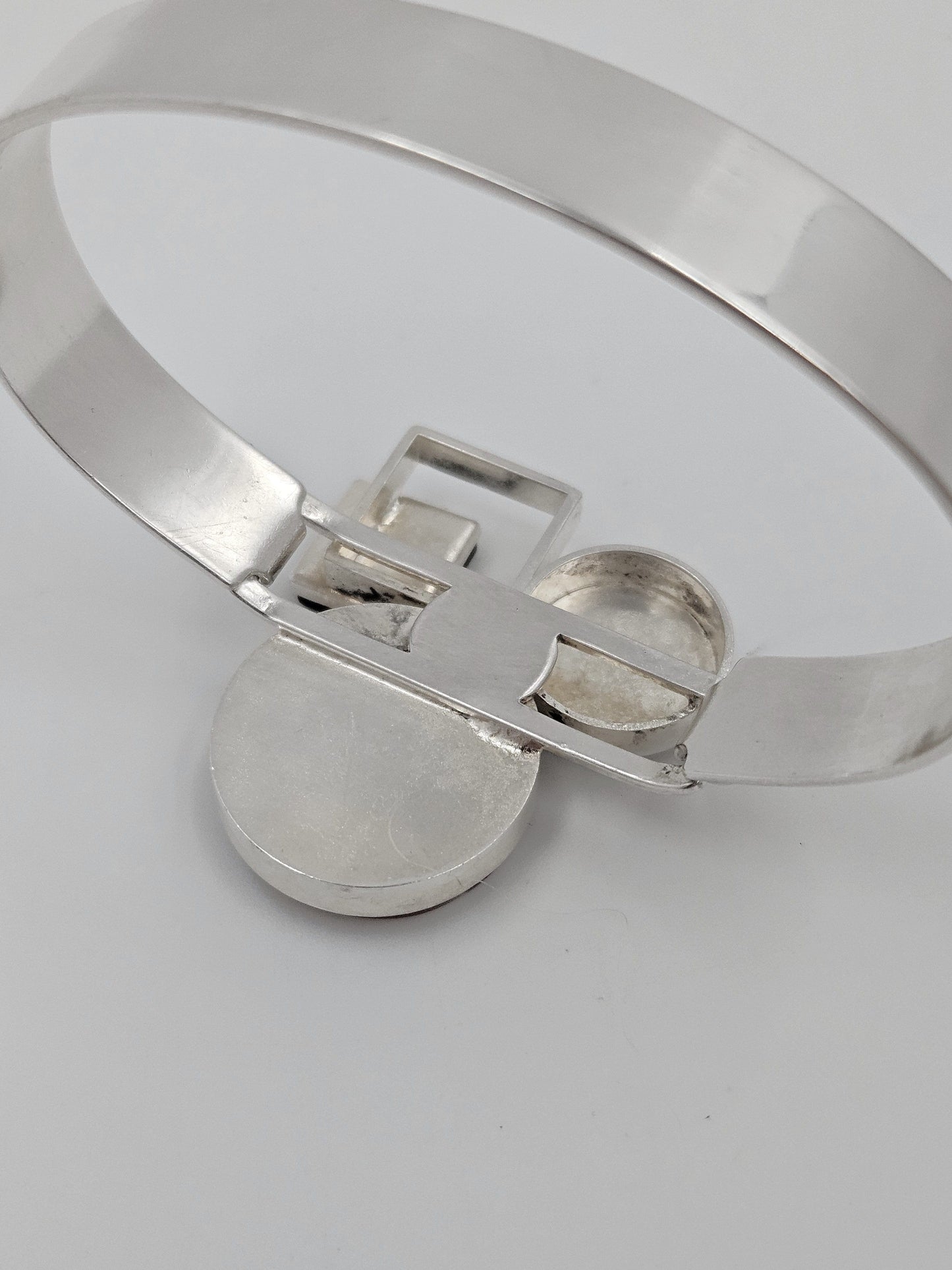 Alain Lerolle Jewelry French Designer Alain LeRolle Sterling Silver Modernist Bracelet