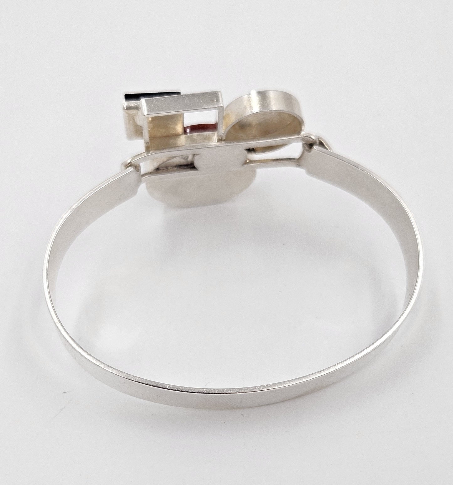 Alain Lerolle Jewelry French Designer Alain LeRolle Sterling Silver Modernist Bracelet