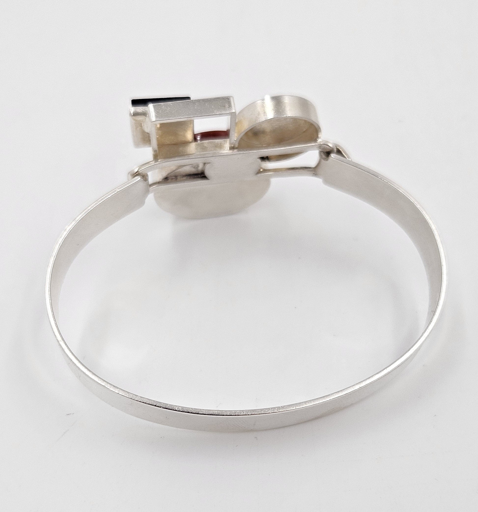 Alain Lerolle Jewelry French Designer Alain LeRolle Sterling Silver Modernist Bracelet