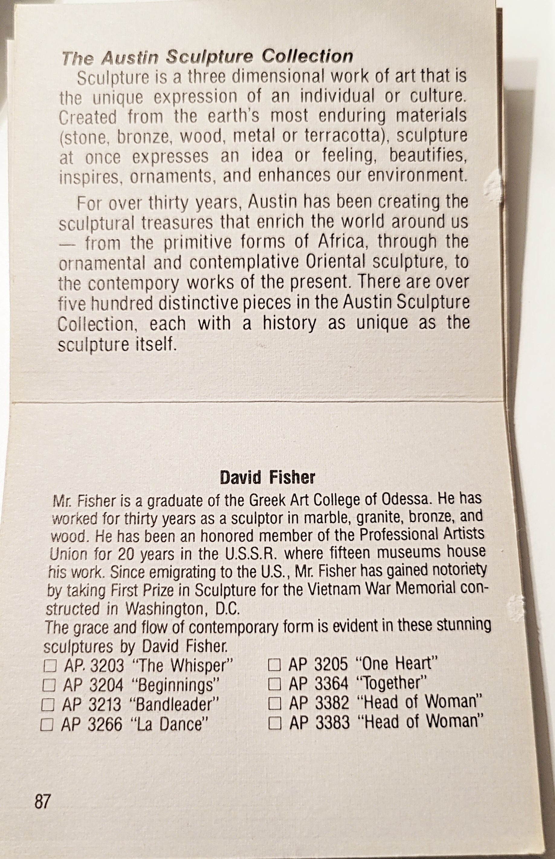 Austin Productions Sculpture Restored Austin Productions Large Ceramic Sculpture "Woman's Face" Signed Fisher 1980