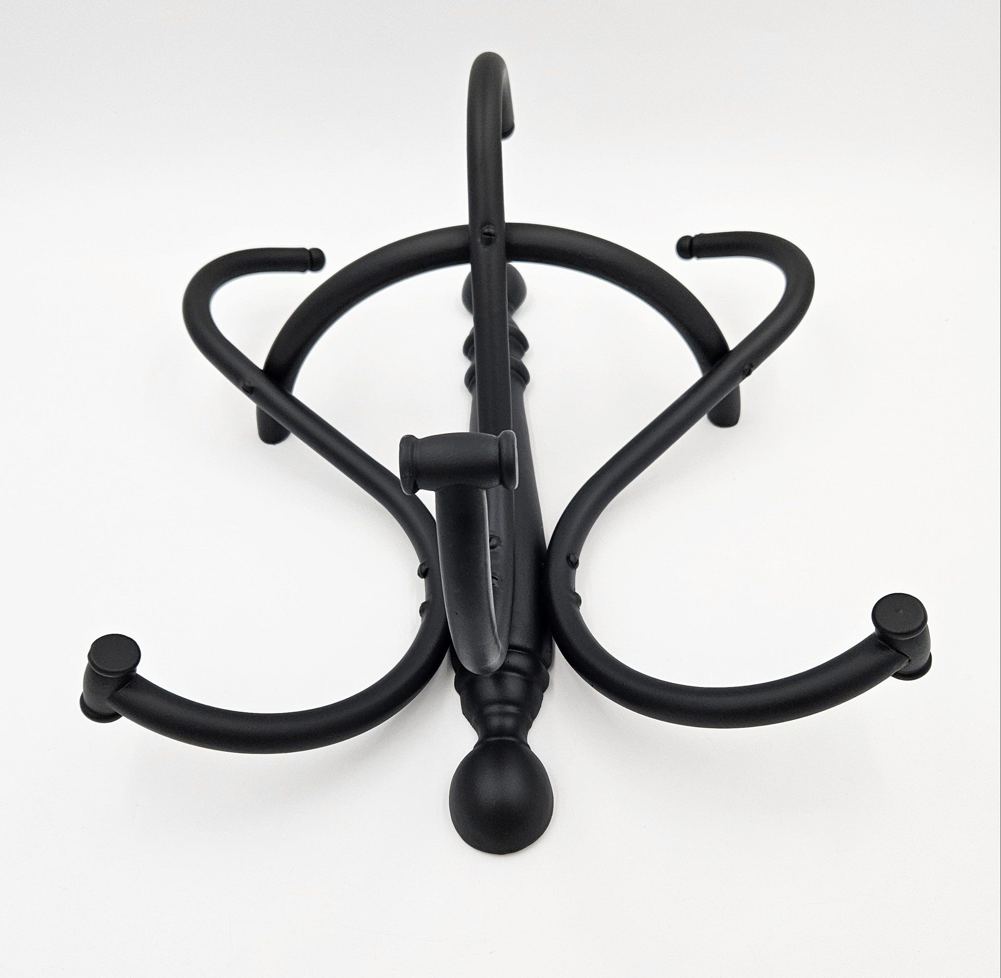 Brass Coat Rack Coat Rack Restored Vintage Retro Chic Wall Hanging Matte Black Brass Coat & Hat Rack