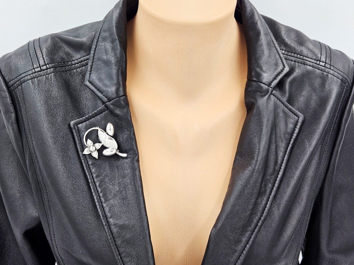 Carl Ove Frydensberg Jewelry Danish Designer COF Frydensberg Sterling 3D Flower Brooch Circa 1950s