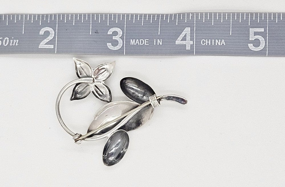 Carl Ove Frydensberg Jewelry Danish Designer COF Frydensberg Sterling 3D Flower Brooch Circa 1950s