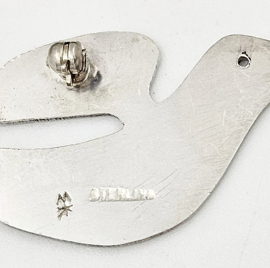 Charles Mik Stousland Jewelry Charles Mik Stousland Sterling Abstract Modernist Brooch 1980s