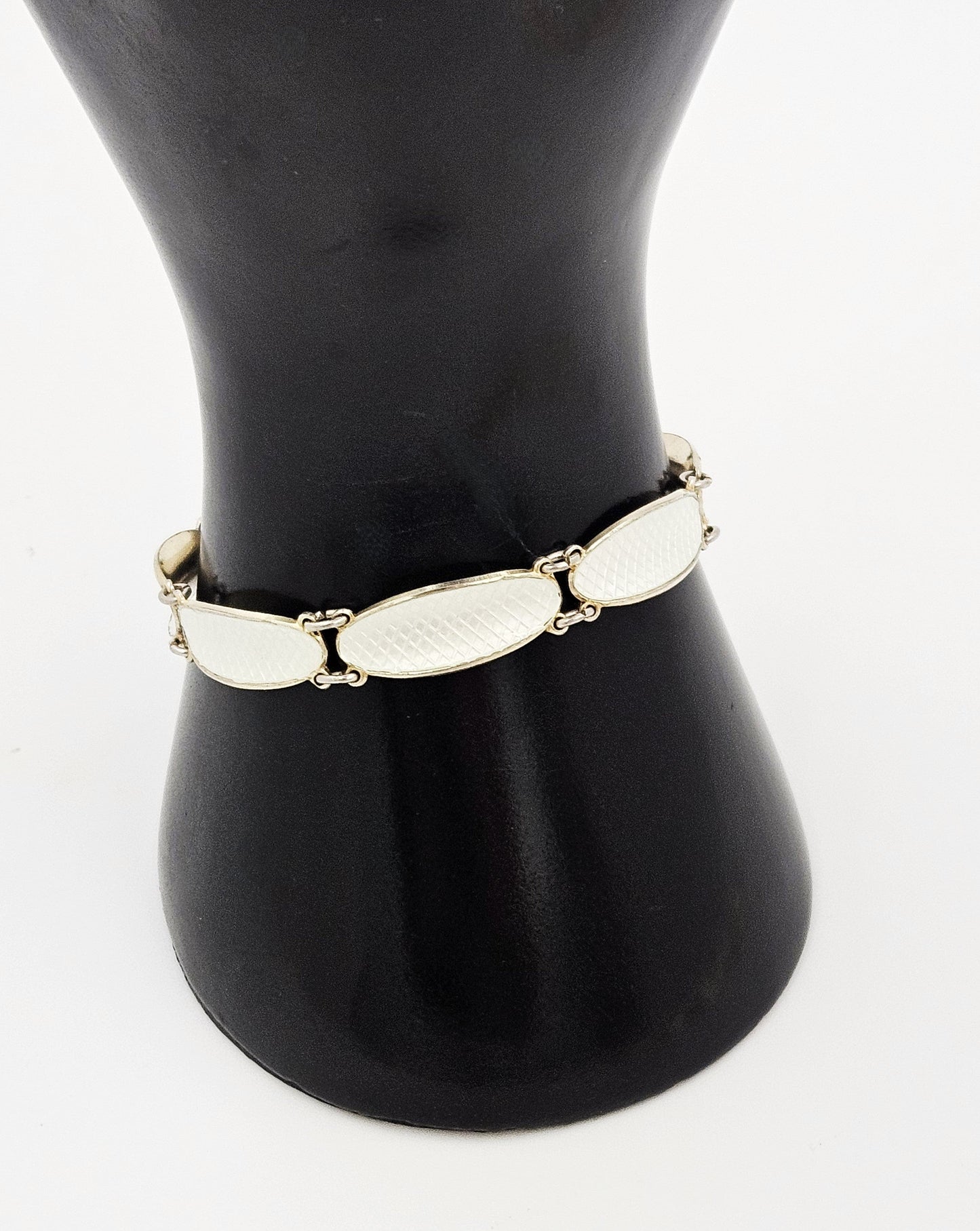 David Andersen Jewelry David Andersen Norway Sterling Enamel Modernist Necklace Bracelet Set 1950s