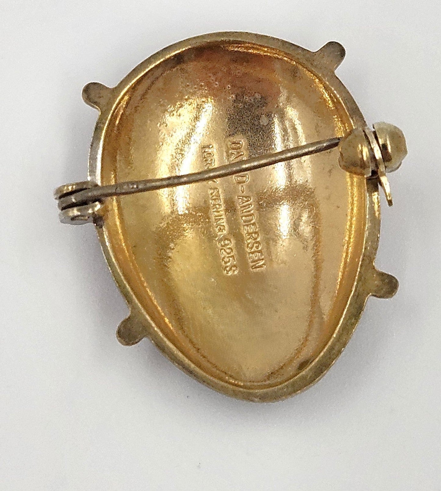 David Andersen Jewelry David Andersen Norway Sterling & Guilloche Enamel Ladybug Brooch Circa 1950s