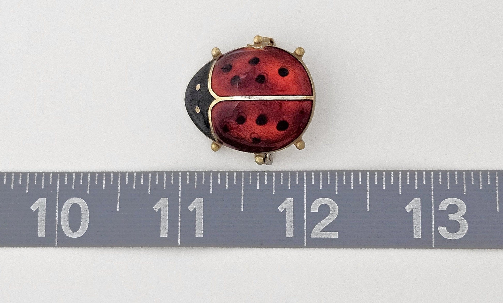 David Andersen Jewelry David Andersen Norway Sterling & Guilloche Enamel Ladybug Brooch Circa 1950s