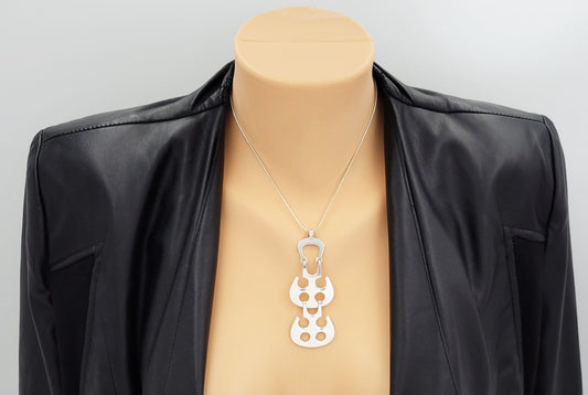 David Andersen Jewelry David Andersen Norway Sterling Modernist Extra Long Articulating Necklace 1960s
